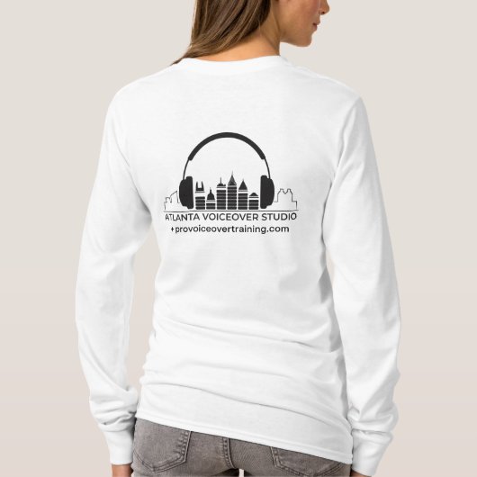 Atlanta VoicoverStudio - Lange hoes voor vrouwen T-shirt (Achterkant)