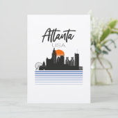 Atlanta, VS, Skyline Feestdagenkaart (Staand voorkant)