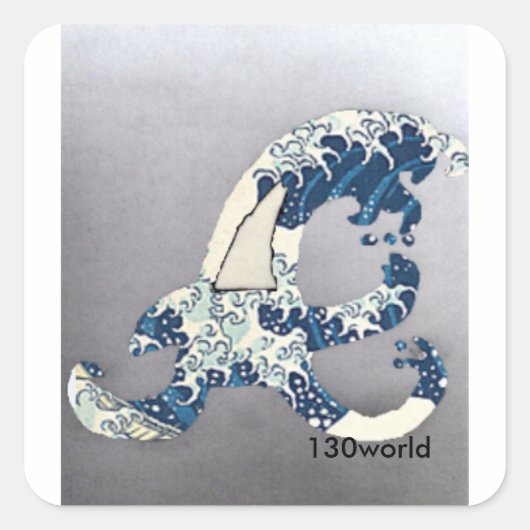 Atlanta Wave Vierkante Sticker (Voorkant)