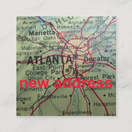 atlanta We hebben nieuwe adres Kaart verplaatst (Voorkant)