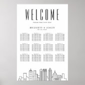Atlanta Wedding | 12 Tabel Zetel Poster (Voorkant)
