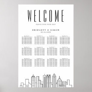 Atlanta Wedding   12 Tabel Zetel Poster