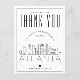 Atlanta Wedding | Bedankt voor komst! Briefkaart