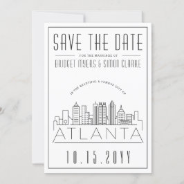 Atlanta Wedding | De gestileerde Veldlijn sparen d Kaart