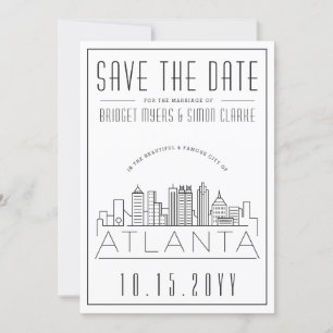 Atlanta Wedding   De gestileerde Veldlijn sparen d Kaart
