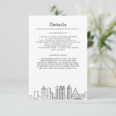 Atlanta Wedding | Details gastsysteem Kaart (Staand voorkant)