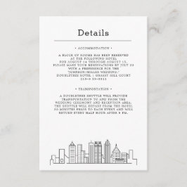 Atlanta Wedding | Gastgegevens Informatiekaartje