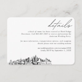 Atlanta Wedding Hotel Kamer Blok Details Informatiekaartje