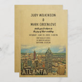 Atlanta Wedding Invitation Georgia Kaart (Voorkant / Achterkant)