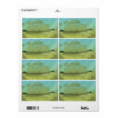 Atlantas cartoon landschap etiket (Full Sheet)