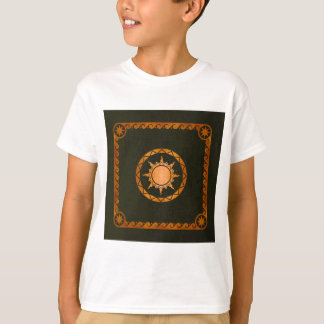 Atlantean Sky Copper on Green Leather T-shirt