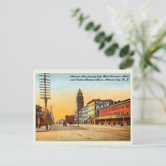 Atlantic Ave., Atlantic City 1908  Briefkaart (Staand voorkant)