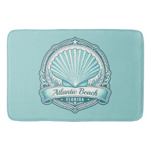 Atlantic Beach FL Kustschelp Embleem Badmat