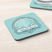 Atlantic Beach FL Kustschelp Embleem Bier Onderzetter (Linkerzijde)