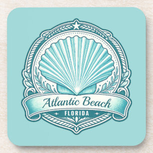 Atlantic Beach FL Kustschelp Embleem Bier Onderzetter