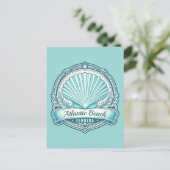 Atlantic Beach FL Kustschelp Embleem Briefkaart (Staand voorkant)