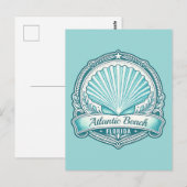 Atlantic Beach FL Kustschelp Embleem Briefkaart (Voorkant / Achterkant)
