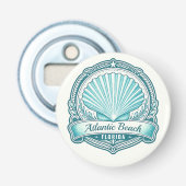 Atlantic Beach FL Kustschelp Embleem Button Flesopener (Voorkant)