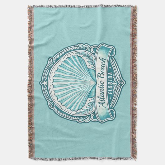 Atlantic Beach FL Kustschelp Embleem Deken (Voorkant Verticaal)