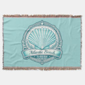 Atlantic Beach FL Kustschelp Embleem Deken (Voorkant)