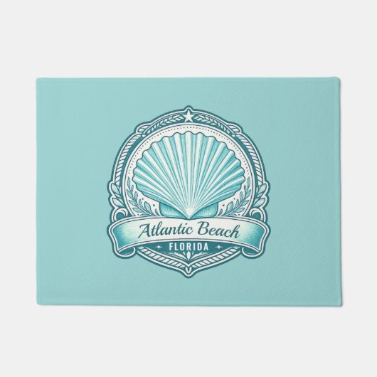 Atlantic Beach FL Kustschelp Embleem Deurmat (Voorkant)