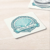 Atlantic Beach FL Kustschelp Embleem Kartonnen Onderzetters (Schuin)