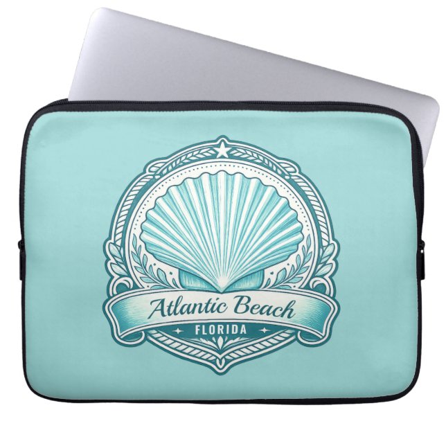Atlantic Beach FL Kustschelp Embleem Laptop Sleeve (Voorkant)