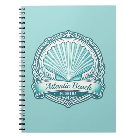 Atlantic Beach FL Kustschelp Embleem Notitieboek (Voorkant)