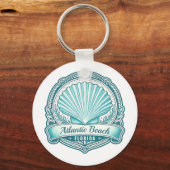 Atlantic Beach FL Kustschelp Embleem Sleutelhanger (Achterkant)