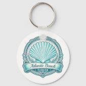 Atlantic Beach FL Kustschelp Embleem Sleutelhanger (Achterkant)