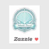 Atlantic Beach FL Kustschelp Embleem Sticker (Vel)