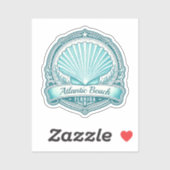Atlantic Beach FL Kustschelp Embleem Sticker (Vel)