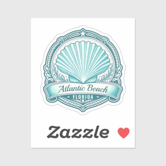 Atlantic Beach FL Kustschelp Embleem Sticker (Vel)