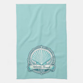 Atlantic Beach FL Kustschelp Embleem Theedoek (Verticaal)