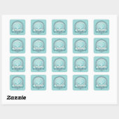 Atlantic Beach FL Kustschelp Embleem Vierkante Sticker (Vel)