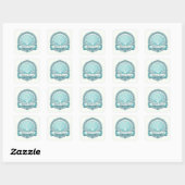 Atlantic Beach FL Kustschelp Embleem Vierkante Sticker (Vel)