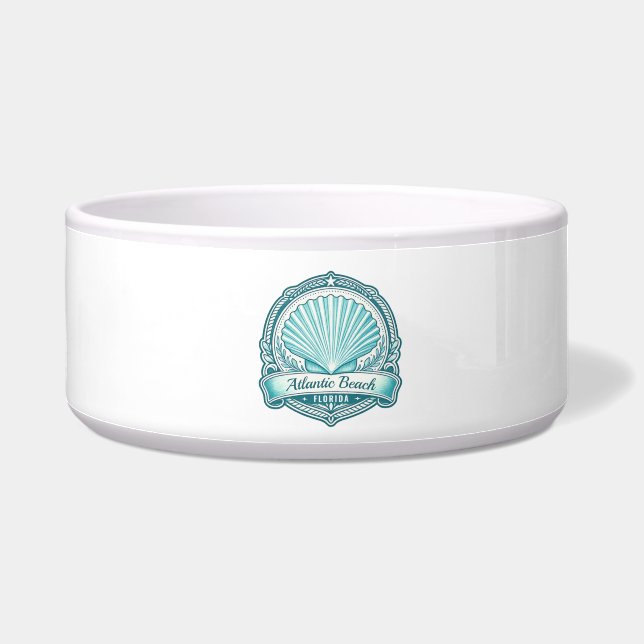 Atlantic Beach FL Kustschelp Embleem Voerbakje (Links)