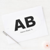 Atlantic Beach, FL Ovale Sticker (Envelop)