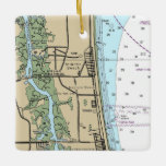 Atlantic Beach Florida Ceramic Ornament<br><div class="desc">Atlantic Beach Florida-kerstversiering gemaakt met NOAA-kaart,  shows Neptune Beach.</div>