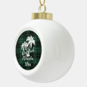 Atlantic Beach Florida Palm Tree Green Keramische Bal Ornament (Rechts)