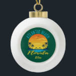Atlantic Beach Florida Palm Trees Sunset Keramische Bal Ornament<br><div class="desc">Atlantic Beach Florida Palm Trees Sunset Personalized Kerstversiering</div>