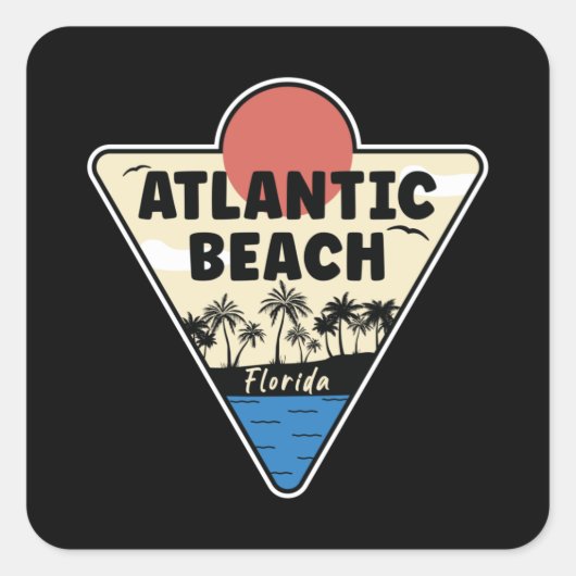 Atlantic Beach Florida Seashore Vierkante Sticker (Voorkant)