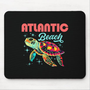 Atlantic Beach NC Artistiek Zee Schildpad Retro Muismat