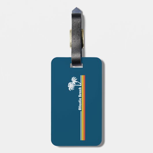 Atlantic Beach North Carolina Bagagelabel (Achterkant verticaal)