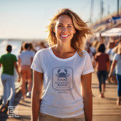 Atlantic Beach North Carolina Blauwe Krab T-shirt