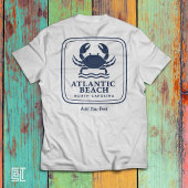 Atlantic Beach North Carolina Blauwe Krab T-shirt