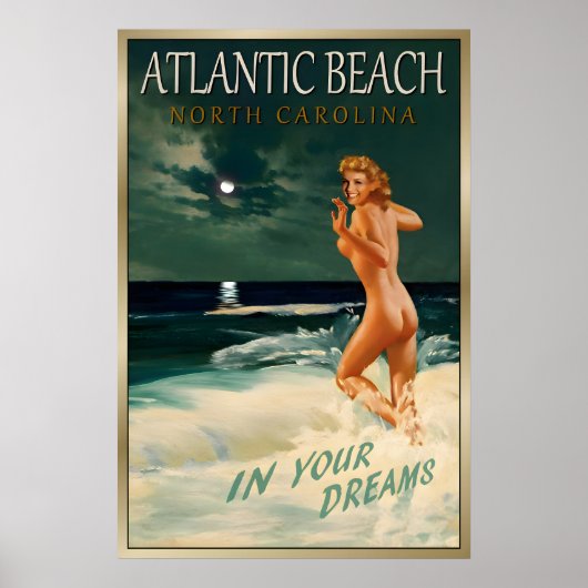 Atlantic Beach North Carolina Marilyn Monroe Poster (Voorkant)