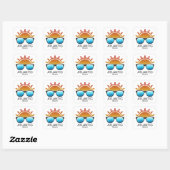 Atlantic Beach North Carolina Zonnebril Vierkante Sticker (Vel)