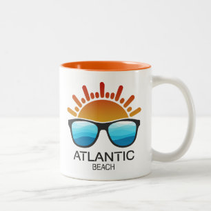 Atlantic Beach North Carolina Zonnebrillen Tweekleurige Koffiemok