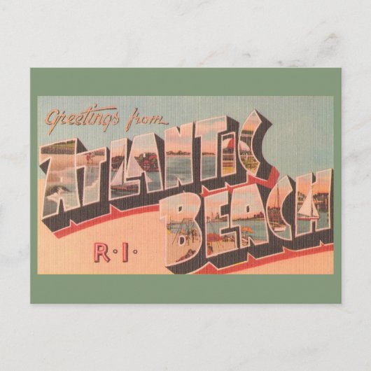 Atlantic Beach RI ansichtkaart Briefkaart (Voorkant)